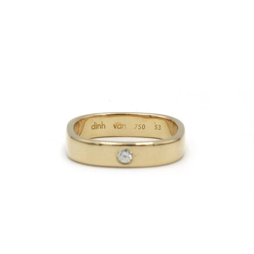 Bague 53 Alliance La Carrée Or jaune - DINH VAN 58 Facettes 250046SP