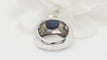 Bague 51.5 Bague jonc en or blanc et saphir étoilé 58 Facettes 32559