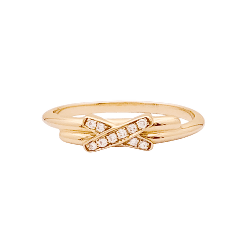 Bague 50 Bague Chaumet, "Jeux de Liens", or rose et diamants. 58 Facettes 34612