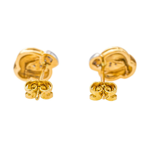 Boucles d'oreilles Boucles d'oreilles Puces Or jaune Diamant 58 Facettes 4137851CN