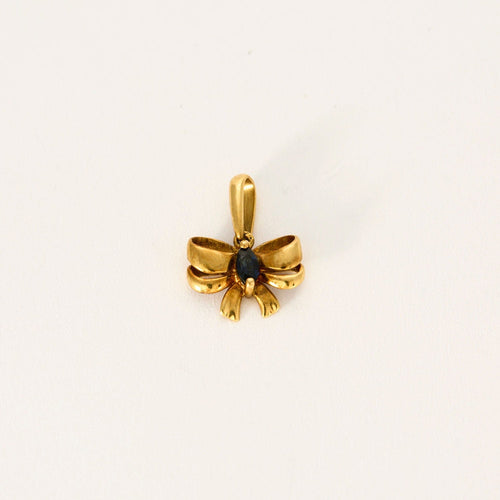 Pendentif Pendentif noeud papillon or jaune saphir 58 Facettes LP927/BET