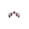 Bague aigrette en or blanc, rubis et diamants