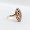 Bague 56 Bague marquise ancienne or rose, diamants taille rose 58 Facettes A05645