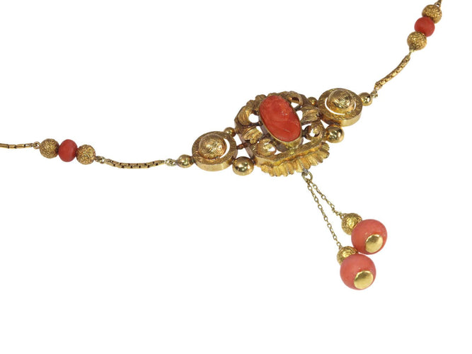 Montre Élégance antique : un chef-d'œuvre français en camée de corail 58 Facettes 20274-0182