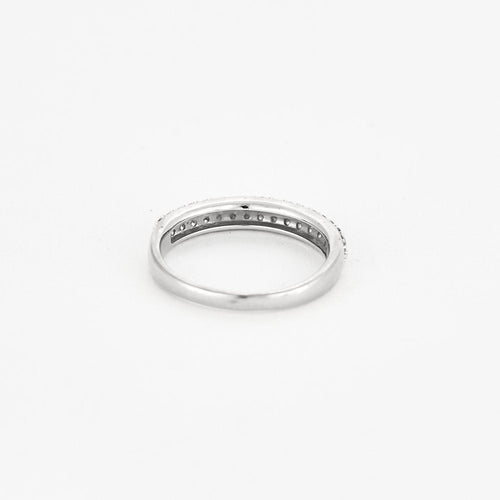 Bague 53 Alliance semi-pavée en or jaune, or gris et diamants 58 Facettes CLA0366