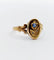 Bague 52.5 Bague art nouveau or rose fleur, saphir et diamants 58 Facettes A05529