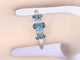 Bague 54 Bague en or blanc avec diamants et topaze 58 Facettes 2327
