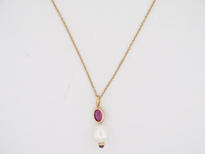 Collier collier POIRAY perles precieuses pm grenat 711122 en or 18k 58 Facettes 265554