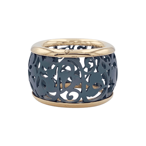 Bague 49 Bague Pomellato, "Arabesque", or rose, titane. 58 Facettes 33169