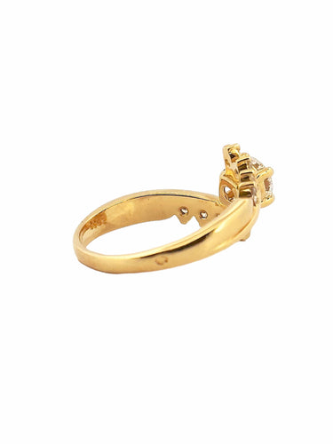 Bague 54 Bague croisée en or jaune 18 carats et diamants 58 Facettes
