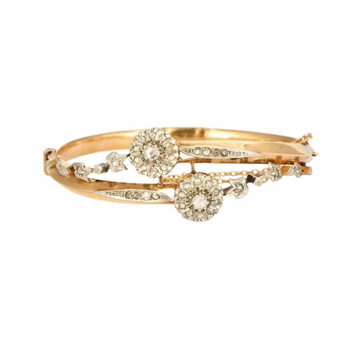 Bracelet Bracelet or jaune et blanc, diamants 58 Facettes GULK208