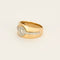 Bague 53 Bague bandeau en or jaune et diamants 58 Facettes HAV0939