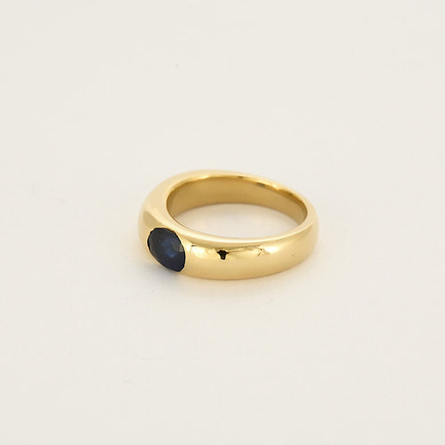 Bague 52 Bague jonc en or jaune et saphir 58 Facettes CAL2218