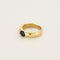 Bague 52 Bague jonc en or jaune et saphir 58 Facettes CAL2218