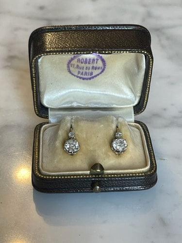 Boucles d'oreilles Dormeuses diamants 58 Facettes