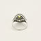 Bague 54 Bague dôme Art Déco en or blanc, cabochon de péridot et rubis 58 Facettes MB2