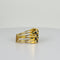 Bague 57 Bague empilable 4 rangs, diamants et saphirs bleu foncé d'environ 0,48 carat, pureté SI 58 Facettes 2511005