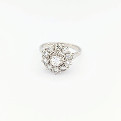 Bague 53 Bague or blanc et diamants 58 Facettes 31310