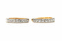 Boucles d'oreilles Boucles d'oreilles contemporaines serties de diamants en or jaune et blanc 18k 58 Facettes 23404