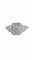 Bague 53 Bague style art déco en or blanc 18 carats et diamants 58 Facettes