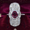 Bague 56 Bague en or blanc avec rubis 58 Facettes