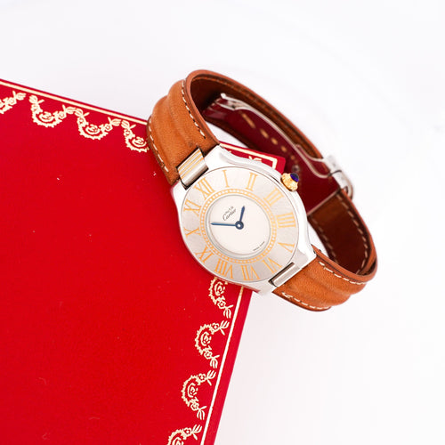 Montre CARTIER - Montre Must 21 - Cadran ivoire - Moyen modèle 58 Facettes