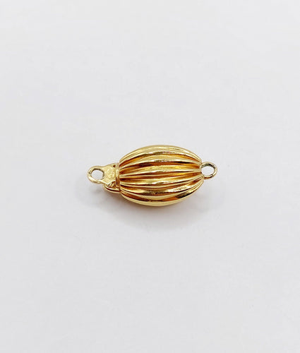 Collier Fermoir de collier antique or jaune en forme d'olive (circa 1920) 58 Facettes A05067