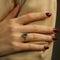 Bague 53 Bague Marguerite Émeraude Marquise Diamants 58 Facettes