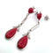 Boucles d'oreilles Boucles d'oreilles en or blanc avec corail et diamants, 1930 C 58 Facettes