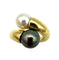 Bague 51 CARTIER. Bague "Toi et Moi" en or jaune 18K et perles 58 Facettes