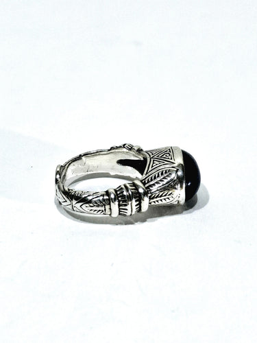 Bague 57 Bague cabochon lapis-lazuli en argent 925 58 Facettes
