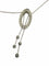 Parure collier et boucles d’oreilles or blanc et diamants
