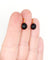 Boucles d'oreilles Dormeuses antique or 18k cabochon de jais gravé d'étoiles (circa 1900) 58 Facettes A06201