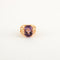 Bague cocktail Améthyste rectangle sertie sur or jaune