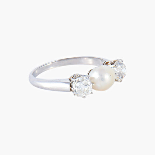 Bague 58 Bague Perle et Diamants 58 Facettes