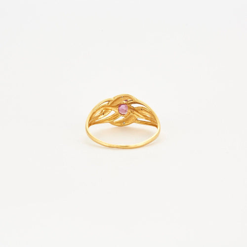 Bague Bague or jaune rubis diamant 58 Facettes LP650/10