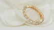 Bague 54 Alliance américaine en or jaune et diamants 58 Facettes 32368