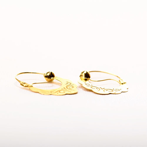 Boucles d'oreilles Boucles d'oreilles créoles savoyardes or jaune 58 Facettes