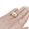 Bague 52 Bague Tank en or jaune, platine, diamants. 58 Facettes 34444