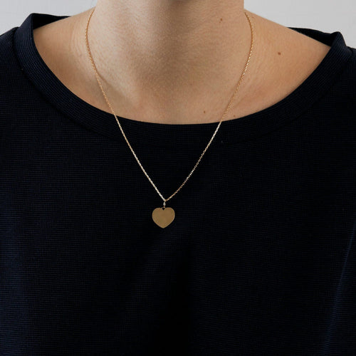 Collier Collier coeur or jaune 18 carats 58 Facettes