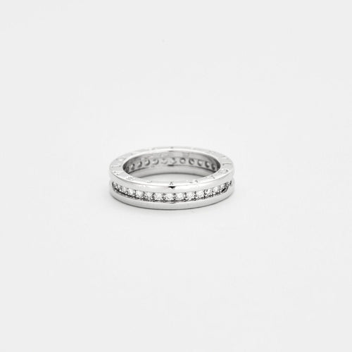 Bague 56 BULGARI - Bague B.Zero1 or blanc diamants 58 Facettes 119