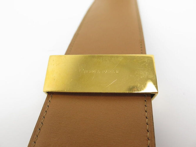 Collier vintage ceinture HERMES medor collier de chien en cuir box noir t76 58 Facettes 265992