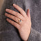 Bague 51.5 Bague Marguerite Saphir Bleu & Diamant 58 Facettes 002.202