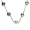 Collier Sautoir en or gris 18K avec 21 perles de culture de Tahiti réglables – 10 mm – Longueur 90 à 97 cm 58 Facettes