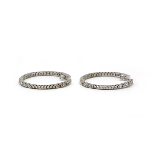 Boucles d'oreilles Boucles d'oreilles - Or blanc & Diamants 58 Facettes 250194R