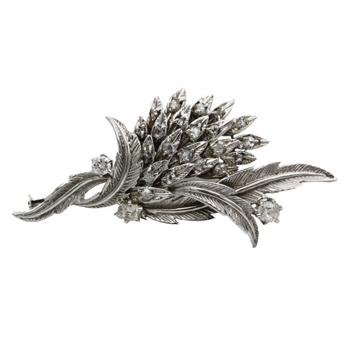 Broche Broche - Or Blanc & Diamants 58 Facettes 250008SP