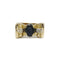 Bague Tank or, diamants, saphir 58 Facettes 240344R