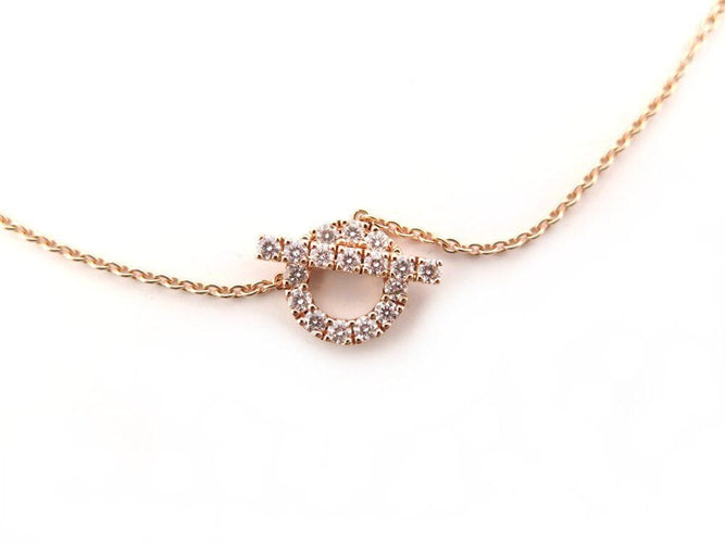 Collier collier HERMES pendentif finesse h219315b 00 39-41 or rose 18k 17 diamants 58 Facettes 266326