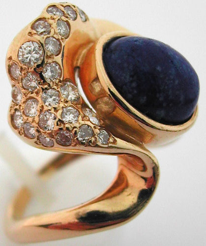 Bague Piaget en or jaune et Lapis lazuli