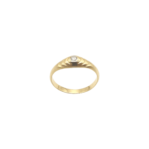 Bague 51 Bague solitaire Or jaune et Diamant 58 Facettes